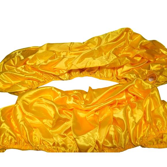 NTBAY 2-Pk Satin Fitted Crib Sheet, 28x52x8 Crib Sheet for Standard Crib, Yellow - Picture 4 of 5